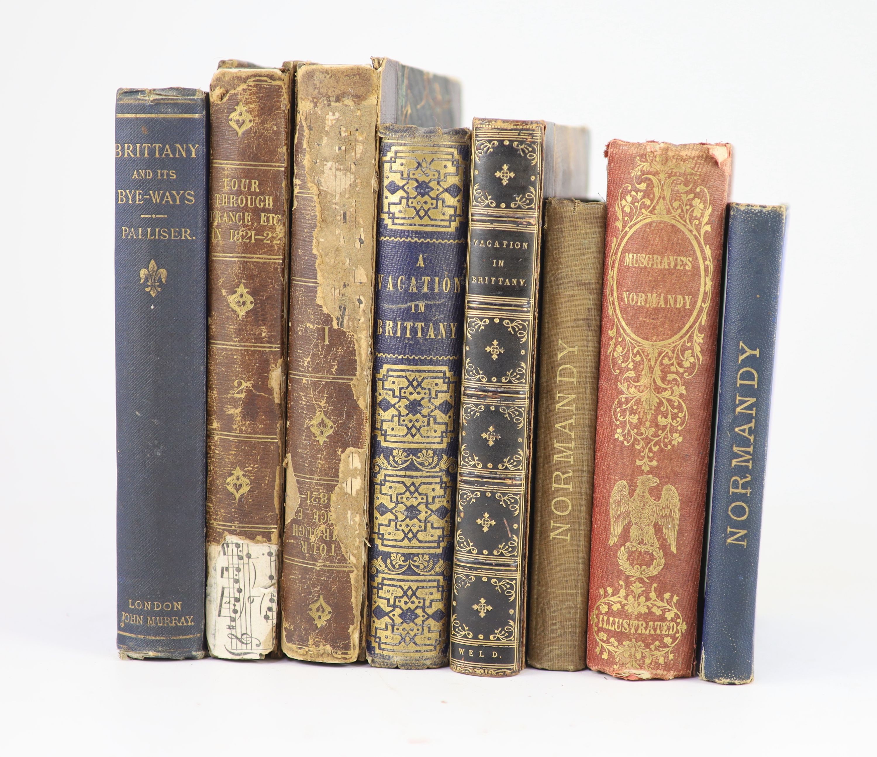 Foster, Birkett. Brittany A Series of Thirty-Five Sketches. Published by the Artist, The Hill, Witley, Surrey. 1878. Folio, original cloth binding, neatly re-backed, corners bumped, page margins with some foxing not affe